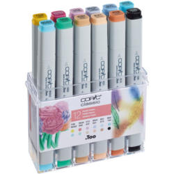 COPIC Marker Classic 20075704 Pastell-Farben, 12 Stück