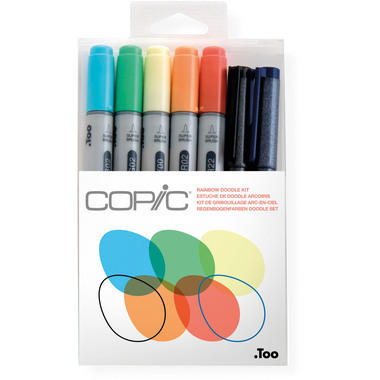 COPIC Marker Ciao 22075673 Rainbow Doodle kit, 7 pz.