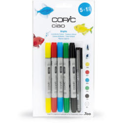 COPIC Marker Ciao 22075550 5+1 Set Brights