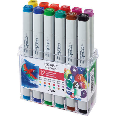 COPIC Marker Classic 20075702 glowing colours, 12 pz.
