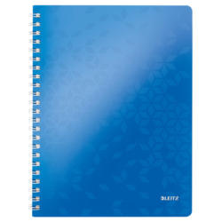 LEITZ Libro spirale WOW PP A 46380036 blu, 5mm quadrettato 80 fogli