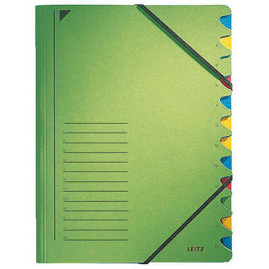 LEITZ Dossier archivio A4 39120055 verde, 12 compart.