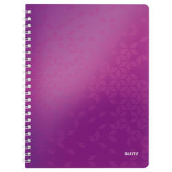 LEITZ Spiralbuch WOW PP A4 46380062 violett 80 Blatt