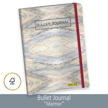 ONLINE Bullet Journal A5 02248 Marmor 96 Blatt
