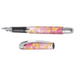 ONLINE Stylo plume College M 12527/3D Pink Squares