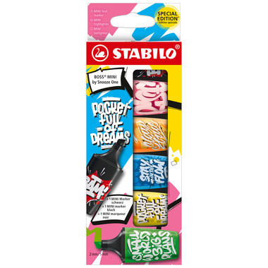 STABILO Textmarker BOSS MINI 2-5mm 07/06-30- Snooze 6 Stück