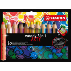STABILO Crayon coul. Woody 3 in 1 880/10-1-20 ARTY 10 pcs.
