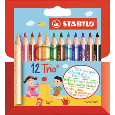 STABILO Trio dick kurz Farbstifte 205/1201 Etui 12 Stück