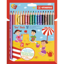 STABILO Trio Crayon de couleure 203/218 Etui, c/taille-crayon 18 pcs.