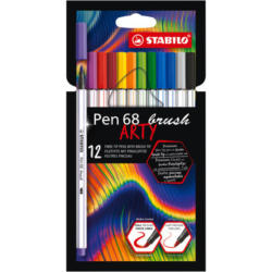 STABILO Fasermaler Pen 68 Brush Arty 568/12-21-20 ass. 12 Stück