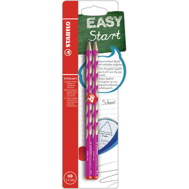 STABILO Bleistift EASYgraph S HB B-53111-10 pink, R 2 Stück