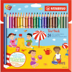 STABILO Crayon de couleur ergo. 4,2mm 203/224 Trio dick Taille-crayon 24pcs.