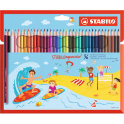 STABILO Farbstift aquacolor 2,8mm 16366 Kids Design 36 Stück