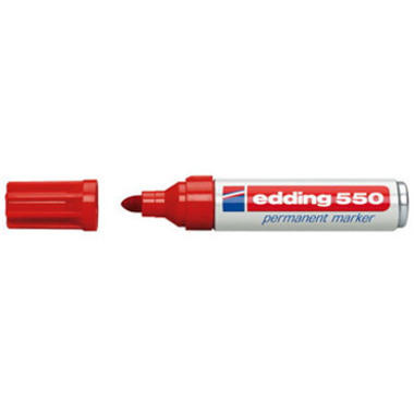 EDDING Permanent Marker 550 3-4mm 550-2 rot