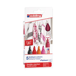 EDDING Textilmarker 4500 3949 Warm Color 5 Stück