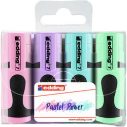 EDDING Marker luminoso mini 7 1-3mm 7-E4-pas Pastell 4 pezzi