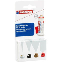 EDDING Testa spray 5200-SET 4 colori/6 pezzi Blister