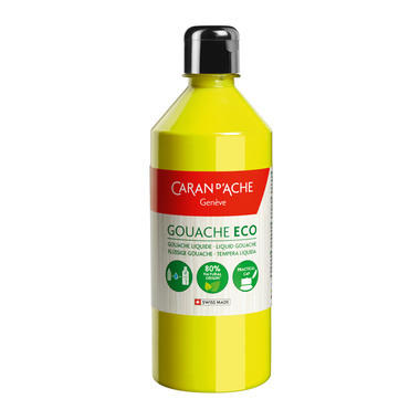 CARAN D'ACHE Deckfarbe Gouache Eco 500ml 2371.240 gelb citron fluo flüssig