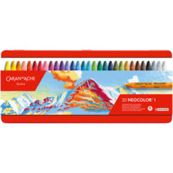 CARAN D'ACHE Crayons de cire Neocolor 1 7000.330 30 couleurs box métal