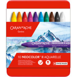 CARAN D'ACHE Pastels à la cire Neocolor II 7500.310 10-couleurs ass.