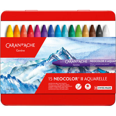 CARAN D'ACHE Pastels à la cire Neocolor II 7500.315 15-couleurs ass.