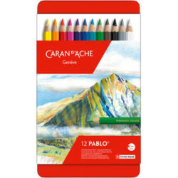 CARAN D'ACHE Crayon de couleur Pablo 666.312 12 couleurs