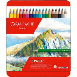 CARAN D'ACHE Crayon de couleur Pablo 666.318 18 couleurs