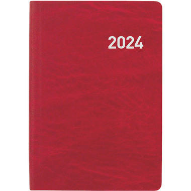 BIELLA Taschenagenda Mittelform. 2024 822301450024 rouge, 3½J/P, 7,6x11cm
