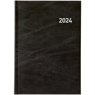 BIELLA Agenda Registra plus 2024 809310020024 noir, 1J/P, 14,5x20,5cm