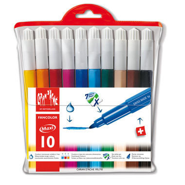 CARAN D'ACHE Fancolor Maxi XB 195.710 10 couleurs, étui
