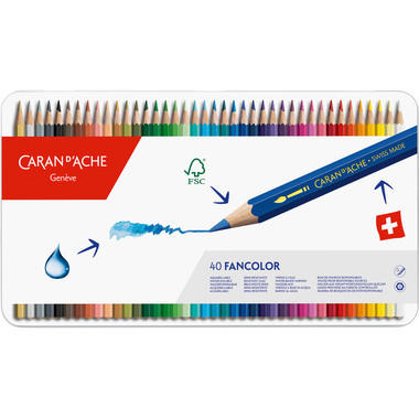 CARAN D'ACHE Crayon de couleur Fancolor 1288.340 40 couleurs