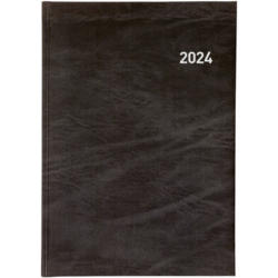 BIELLA Agenda Registra 7 plus 2024 809370020024 noir, 1S/2P, 17,2x24cm