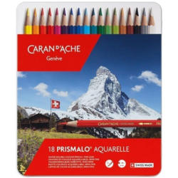 CARAN D'ACHE Crayon de couleur Prismalo 3mm 999.318 ass. boite mét. 18 piece