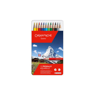 CARAN D'ACHE Crayon de couleur Prismalo 3mm 999.312 ass. boite mét. 12 piece