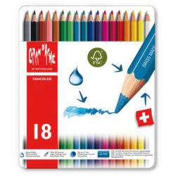 CARAN D'ACHE Crayon de couleur Fancolor 1288.318 18 couleurs