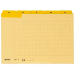 BIELLA Kartei-Leitkarten A6 21962520U gelb,A-Z,verstärkt,25-teilig