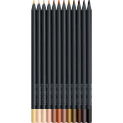 FABER-CASTELL Crayons de couleur Black Edit 116414 Papillon scintillant 12er Etui