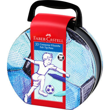FABER-CASTELL Connector Filstifte 155538 Fussballcase