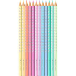 FABER-CASTELL Crayon Sparkle 201910 12 couleurs, pastel