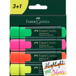 FABER-CASTELL Textmarker TL 48 254831 4 Farben