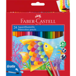 FABER-CASTELL Farbstift Kinder Aquarell 114425 24er Etui