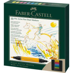 FABER-CASTELL Artist Pen Dual Marker 162010 10 colours, astuccio