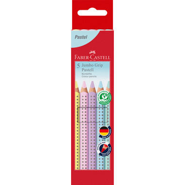 FABER-CASTELL Crayon de couleur Jumbo Grip 110991 5er Etui