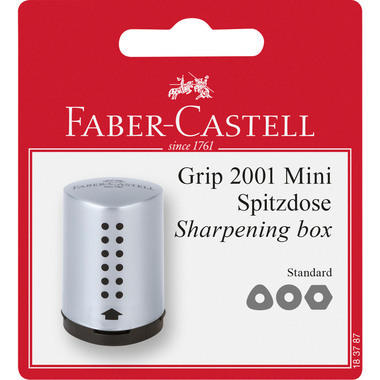 FABER-CASTELL Grip 2001 Mini Spitzdose 183787 silber