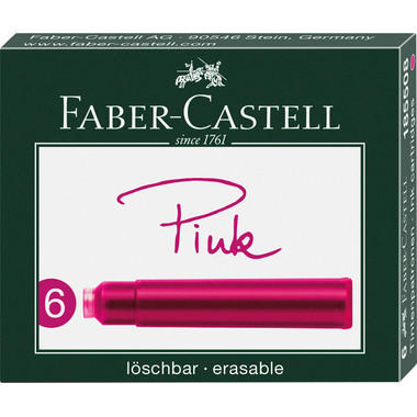 FABER-CASTELL Inchiostro 185508 pink, 6 pezzi