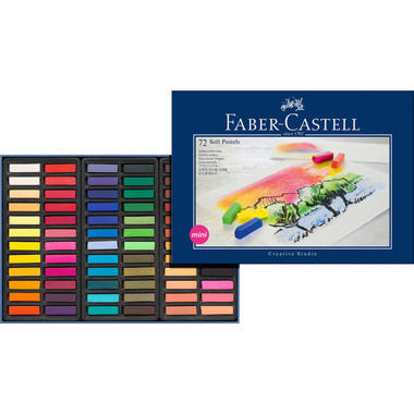 FABER-CASTELL craies pastell Mini 128272 boîte en carton à 72 pce