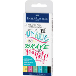 FABER-CASTELL Pitt Art Pen Handlettering 267116 Pastel 6 pezzi
