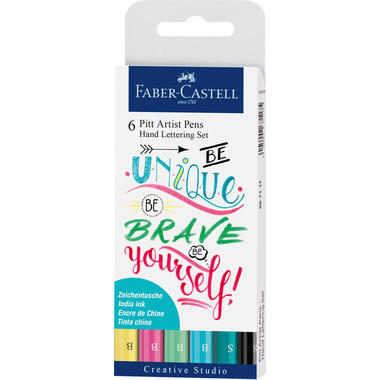 FABER-CASTELL Pitt Art Pen Handlettering 267116 Pastel 6 pcs.