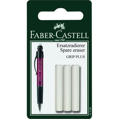 FABER-CASTELL Gomma cance. 131598 Grip Plus 3 pezzi