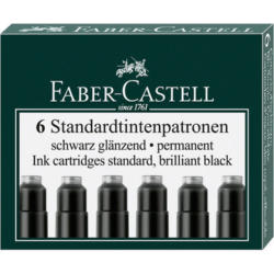 FABER-CASTELL Tintenpatrone 185507 schwarz 6 Stück